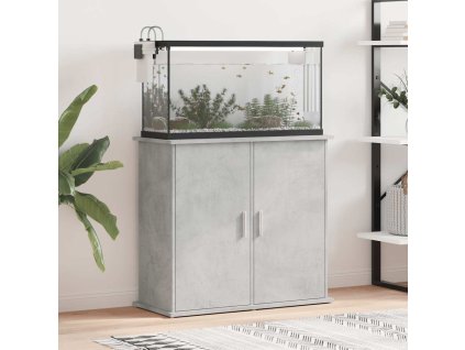 vidaXL Stojan na akvárium betónovo sivý 81x36x73 cm kompozitné drevo