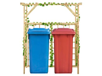 vidaXL Záhradná pergola pre dva koše impregnovaná borovica