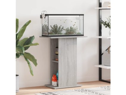 vidaXL Stojan na akvárium sivý sonoma 60,5x36x72,5 cm kompozitné drevo