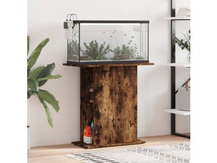 vidaXL Stojan na akvárium dymový dub 75x36x72,5 cm kompozitné drevo