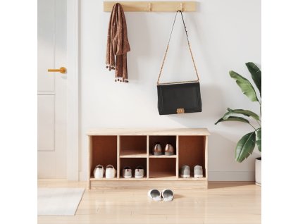 vidaXL Lavička na topánky ALTA 100x35x45 cm borovicový masív