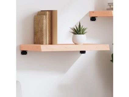 vidaXL Nástenná polica 60x30x(2-6) cm neošetrený dubový masív