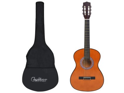 vidaXL Klasická gitara pre začiatočníkov s taškou 3/4 36"