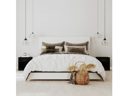 vidaXL Nočné stolíky 2 ks so zásuvkou čierne