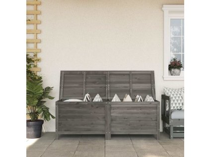 vidaXL Záhradný úložný box, antracitový 150x50x56,5 cm, jedľový masív