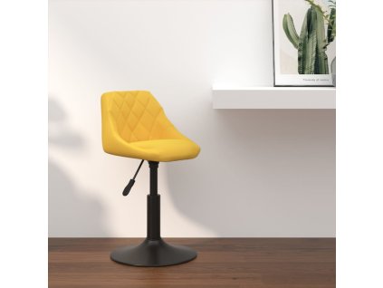 vidaXL Barová stolička horčicovo-žltá zamatová