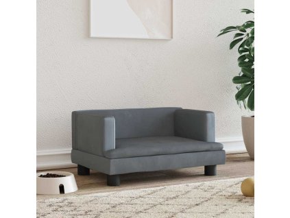 vidaXL Pelech pre psa tmavosivý 60x40x30 cm zamat