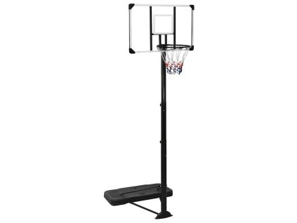 vidaXL Basketbalový stojan priehľadný 256-361 cm polykarbonát