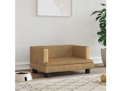 vidaXL Pelech pre psa hnedý 60x40x30 cm zamat