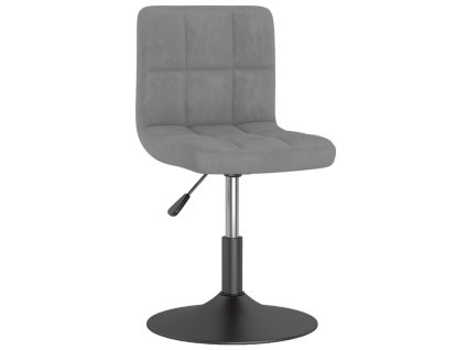 vidaXL Otočná jedálenská stolička bledosivá zamatová