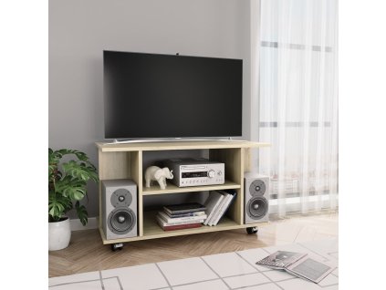 vidaXL TV skrinka s kolieskami farba dubu sonoma 80x40x45 cm