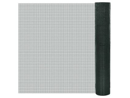 vidaXL Drôtené pletivo pozinkované a potiahnuté PVC 25x1 m zelené
