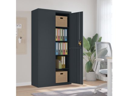 vidaXL Kartotéka antracitová 90x40x180 cm oceľová