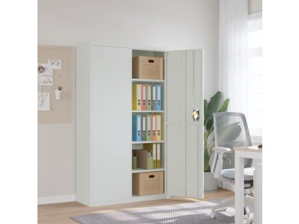 vidaXL Kartotéka bledosivá 90x40x180 cm oceľová