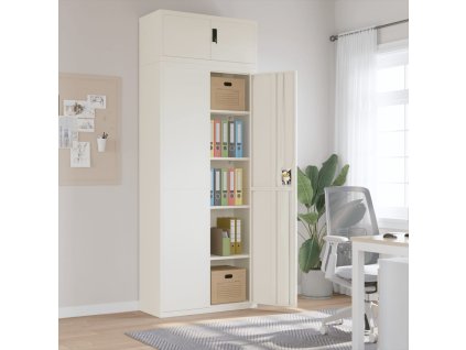 vidaXL Kartotéka biela 90x40x240 cm oceľová