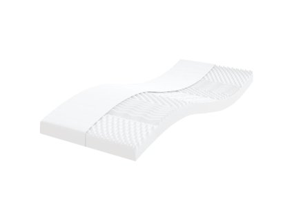 vidaXL Penový matrac biely 90x190 cm 7 zón tvrdosť 20 ILD