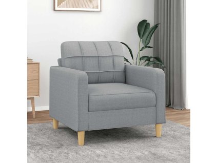 vidaXL Jednomiestna pohovka, svetlosivá 60 cm, látka