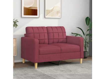 vidaXL 2-miestna pohovka vínovo-červená 120 cm látka