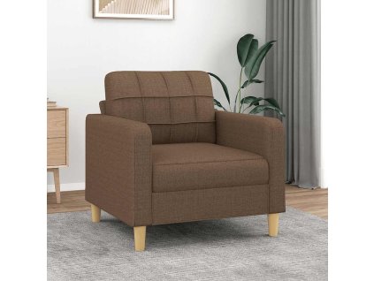 vidaXL Jednomiestna pohovka, hnedá 60 cm, látka