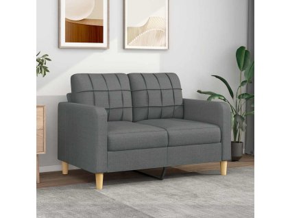 vidaXL 2-miestna pohovka tmavosivá 120 cm látka
