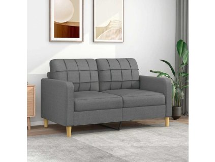 vidaXL 2-miestna pohovka tmavosivá 140 cm látka