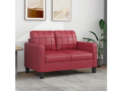 vidaXL 2-miestna pohovka vínovočervená 120 cm umelá koža