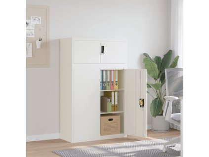 vidaXL Kartotéka biela 90x40x145 cm oceľová