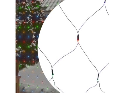 vidaXL Vianočná svetelná sieť farbná 4x4 m 544 LED interiér exteriér