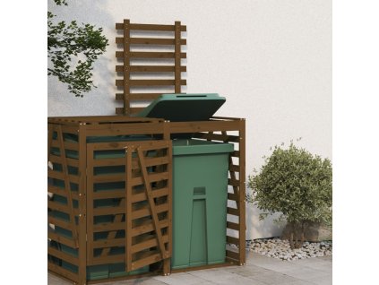 vidaXL Predĺženie ma úložný box na odpadkový kôš medovo-hnedé borovica