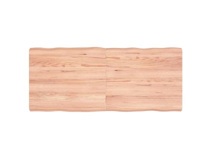 vidaXL Stolová doska svetlohnedá 140x60x(2-6)cm ošetrený masív hrany