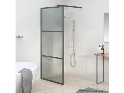 vidaXL Sprchová zástena 80x195 cm tmavé ESG sklo čierna