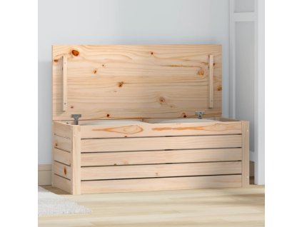 vidaXL Úložný box 89x36,5x33 cm masívna borovica