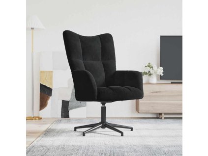 vidaXL Relaxačné kreslo čierne zamat