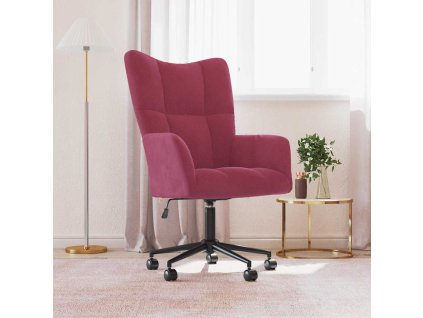 vidaXL Relaxačné kreslo vínovo-červené zamat