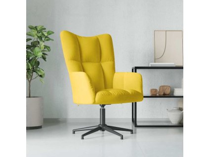 vidaXL Relaxačné kreslo horčicovo-žlté zamat