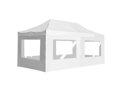 vidaXL Profesionálny skladací stan+steny, hliník 6x3 m, biely