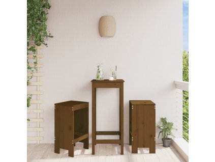 vidaXL Barové stoličky 2 ks medovohnedé 40x36x75 cm masívna borovica