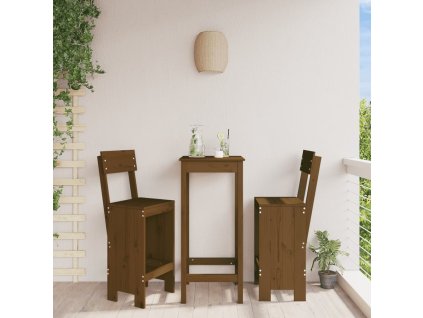 vidaXL Barové stoličky 2 ks medovohnedé 40x48,5x115,5 cm mas. borovica