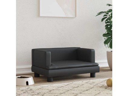 vidaXL Pelech pre psa čierny 60x40x30 cm umelá koža