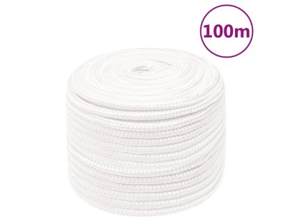 vidaXL Lodné lano biele 12 mm 100 m polypropylén