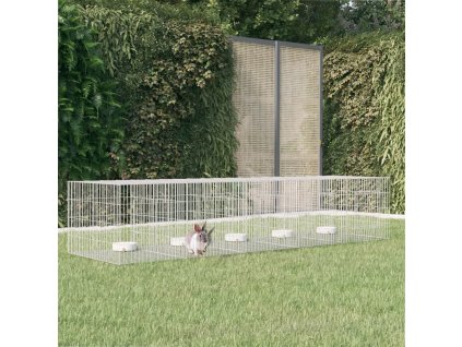 vidaXL 5-panelová klietka pre králiky 273x79x54 cm pozinkované železo