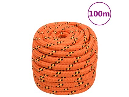 vidaXL Lodné lano oranžové 20 mm 100 m polypropylén