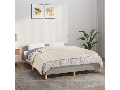 vidaXL Záťažová prikrývka bledokrémová 122x183 cm 5 kg látka