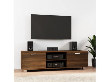 vidaXL TV skrinka hnedý dub 140x40,5x35 cm spracované drevo