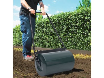 vidaXL Valec na trávu zeleno-čierny 63 cm 50 l