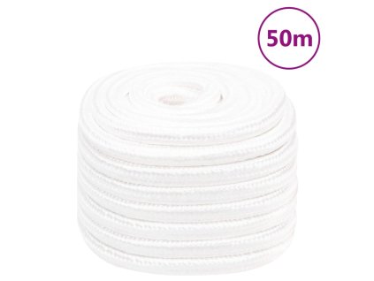 vidaXL Lodné lano biele 20 mm 50 m polypropylén