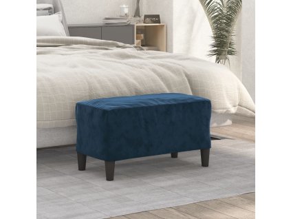 vidaXL Lavička modrá 70x35x41 cm zamat