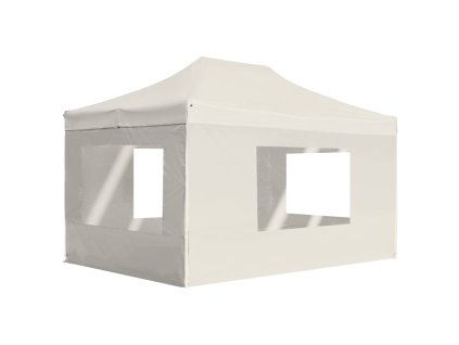 vidaXL Profesionálny skladací stan+steny, hliník 4,5x3 m, krémový