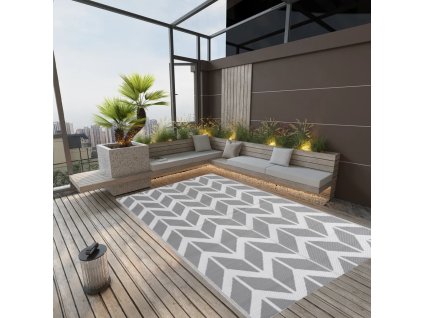 vidaXL Vonkajší koberec ARAKIL sivý 190x290 cm PP