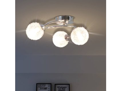 vidaXL Stropná lampa s 3 LED žiarovkami G9, 120 W